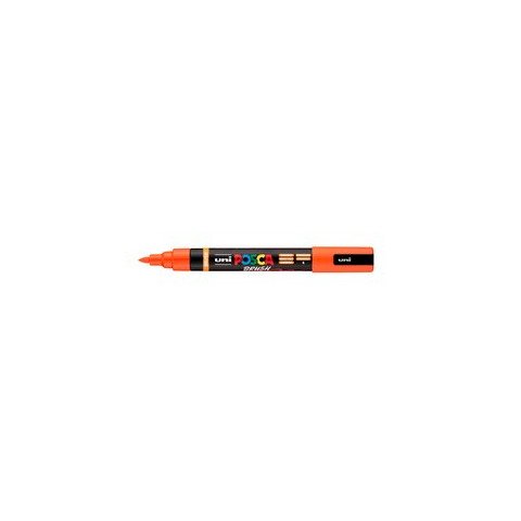 Marcatore a tempera Uni Posca con punta a pennello semi-flessibile 1-4 mm arancione – M PC5BR AC