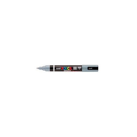 Marcatore a tempera Uni Posca con punta a pennello semi-flessibile 1-4 mm grigio M PC5BR GR