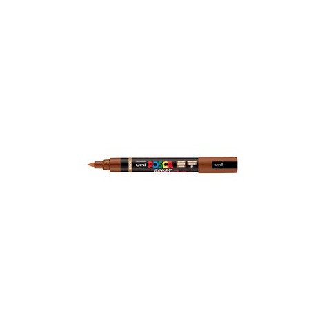 Marcatore a tempera Uni Posca con punta a pennello semi-flessibile 1-4 mm marrone – M PC5BR M