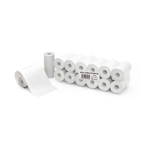 Rotoli termici per mini POS Rotolificio Pugliese BPA FREE 57 mm x 7 m senza anima – 48 g/m² – conf. 12 pz
