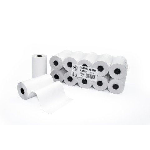Rotoli termici per stampantine Rotolificio Pugliese BPA FREE 80 mm x 20 m f. 12 – 55 g/m² – conf. 10 pz – TER757