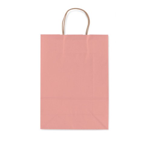 Borsa shopper Rex-Sadoch Allegra tinta unita Fashion su kraft bianco – rosa cipria 22x10x27 cm – conf. 25 pz