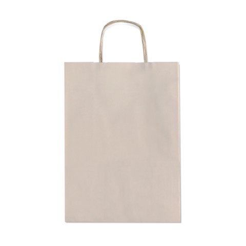 Borsa shopper Rex-Sadoch Allegra tinta unita Fashion su kraft bianco – tortora 26x12x36 cm – conf. 25 pz – SDF26-724