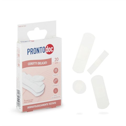 Cerotti bianchi in TNT ProntoDoc in astuccio da 20 pezzi assortiti 4060
