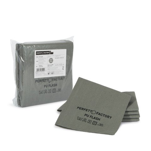 Panno in microfibra PU Perfetto Flash 34×36 cm – colore grigio – conf. 5 pezzi 26594