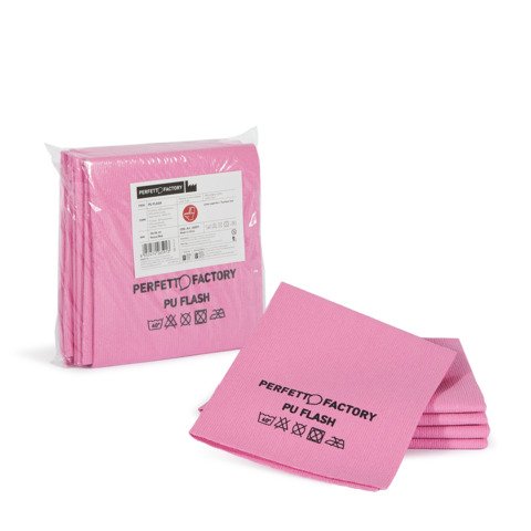 Panno in microfibra PU Perfetto Flash 34×36 cm – colore rosso – conf. 5 pezzi 26591