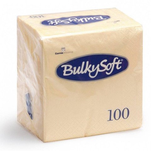 Tovaglioli Bulkysoft Rainbow pura cellulosa 24×24 cm 2 veli conf. 20×100 pz crema – 32366