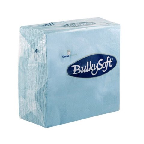 Tovaglioli Bulkysoft Rainbow pura cellulosa 33×33 cm 2 veli conf. 24×50 pz celeste – 32030
