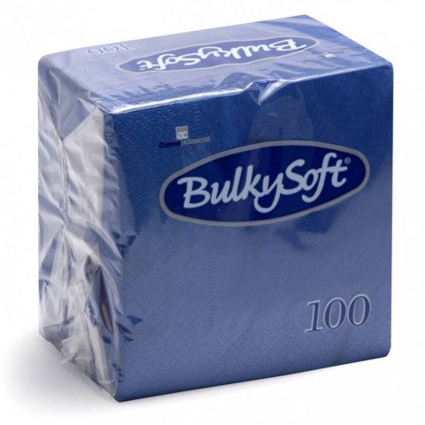 Tovaglioli Bulkysoft Rainbow pura cellulosa 24×24 cm 2 veli conf. 20×100 pz blu – 32364