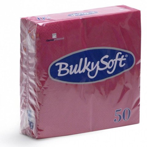 Tovaglioli Bulkysoft Rainbow pura cellulosa 33×33 cm 2 veli conf. 24×50 pz rosso – 32720