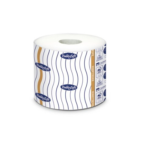 Carta igienica Bulkysoft Excellence fascettata pura cellulosa 120str. bianca conf. 24 pz 3 veli – 66670