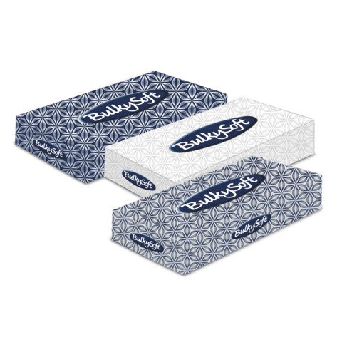 Veline cosmetiche Bulkysoft Classic bianche cellulosa 21×21 cm conf. 40×100 pz 2 veli – 68100