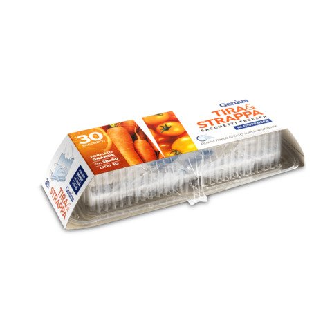 Dispenser sacchi frigo in rotolo Genius Peter Pan Plast Tira e Strappa conf. 30 pz 38×50 cm – GENTS38