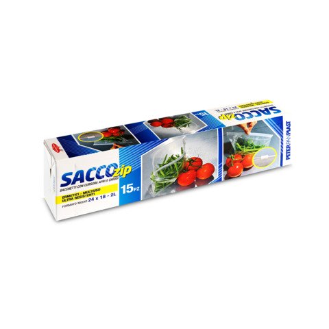 Sacchetti per frigorifero con zip Peter Pan Plast conf. 15 pz 24×18 cm ZIP2418