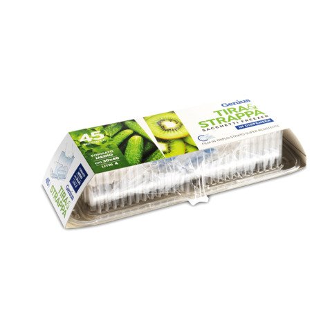 Dispenser sacchi frigo in rotolo Genius Peter Pan Plast Tira e Strappa conf. 45 pz 30×40 cm – GENTS30