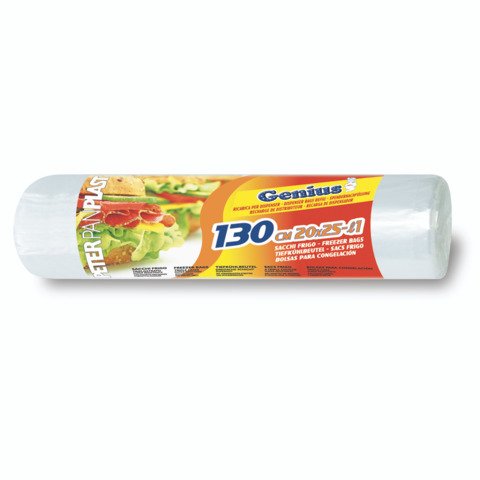 Ricarica rotolo sacchi conservazione cibi Genius Peter Pan Plast conf. 130 pz 20×25 cm – GENFRSAN