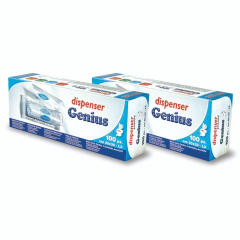 Dispenser di sacchi frigo Genius con clips adesive Peter Pan Plast conf. 100 pz 20×35 cm – GENF20