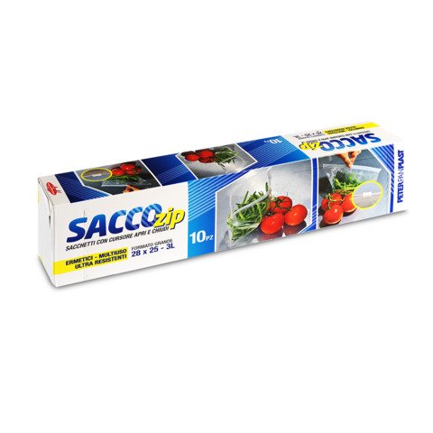 Sacchetti per frigorifero con zip Peter Pan Plast conf. 10 pz 28×25 cm ZIP2825