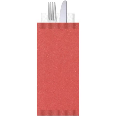 Buste portaposate Ristocart in carta paglia con tovagliolo 2 veli 25×10,5 cm conf. 100 pz bordeaux – WRBUP2061