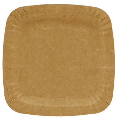 Piatti in cartoncino kraft Ristocart linea Bistrot conf. 100 pz 24×24 cm H2424001