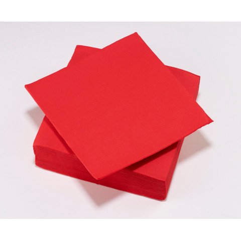 Tovaglioli microgoffrati Tavola Viva 38×38 cm 2 veli conf. 40 pz rosso 61829