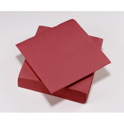 Tovaglioli microgoffrati Tavola Viva 38×38 cm 2 veli conf. 40 pz bordeaux 61839