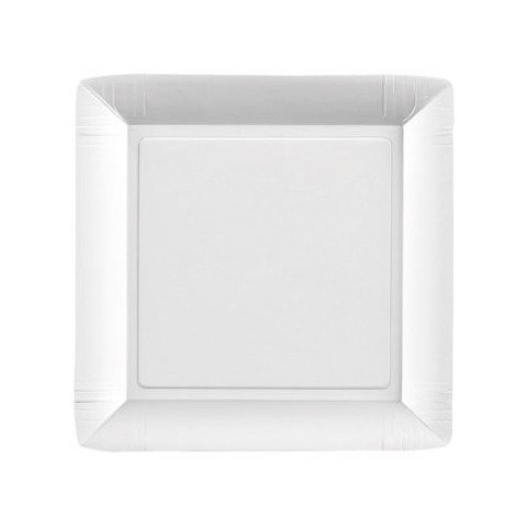 Piatti in cartoncino vergine leggeri Le Nappage Traditional Light nature bianco conf. 50 pz 24×24 cm – 61343LN
