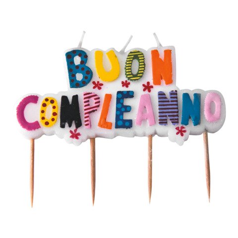 Candeline picks a tema Buon Compleanno 10×7 cm Big Party mix 73103