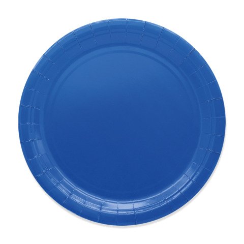 Piatti in carta di pura polpa di cellulosa Ecolor blu conf. 25 pz – 74089
