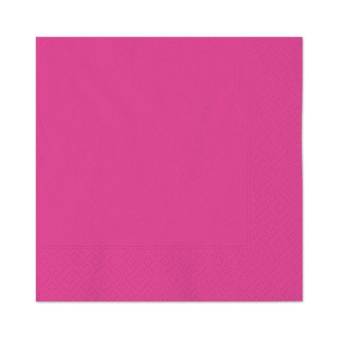 Tovaglioli in carta di pura cellulosa Ecolor 2 veli fucsia 33×33 cm – conf. 40 pz – 74506