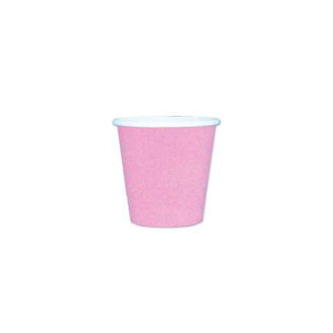 Bicchieri in carta di pura cellulosa Ecolor rosa conf. 25 pz 80 ml 74043
