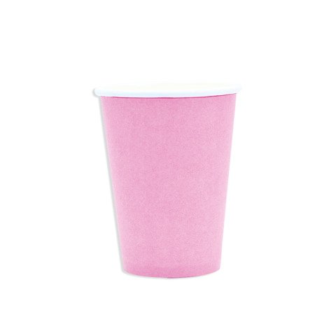 Bicchieri in carta di pura cellulosa Ecolor rosa conf. 25 pz 250 ml 74042