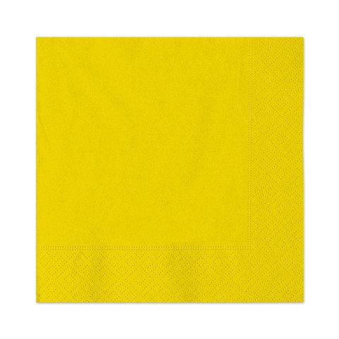 Tovaglioli in carta di pura cellulosa Ecolor 2 veli gialli conf. 40 pz 33×33 cm – 74508