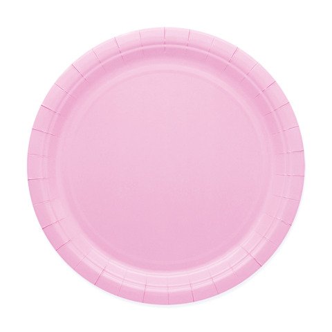 Piatti in carta di pura polpa di cellulosa Ecolor rosa conf. 25 pz 24 cm 74040