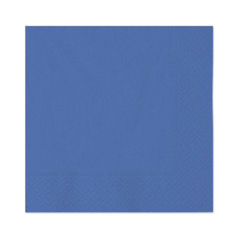 Tovaglioli in carta di pura cellulosa Ecolor 2 veli blu conf. 40 pz 33×33 cm 74507