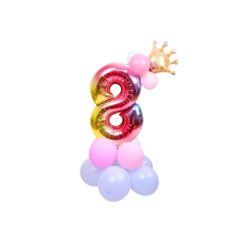 Set palloncini Party Go multicolor indicanti anni/eta’ H.80 cm conf. 15 pz n° 8 – FB0956
