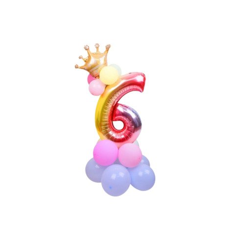 Set palloncini Party Go multicolor indicanti anni/eta’ H.80 cm conf. 15 pz n° 6 – FB0954
