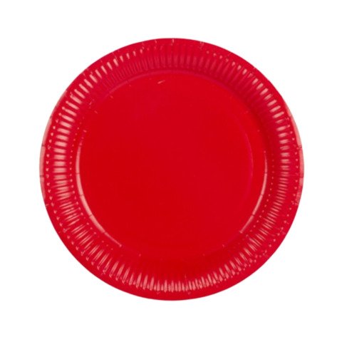 Piatti in carta Party Go rossi conf. 20 pz D.18 cm AK0025