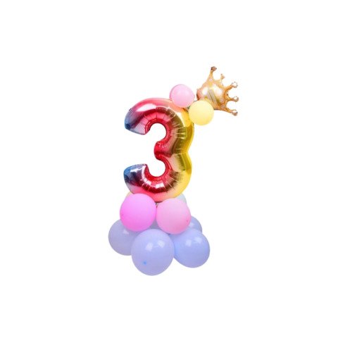 Set palloncini Party Go multicolor indicanti anni/eta’ H.80 cm conf. 15 pz n° 3 – FB0951