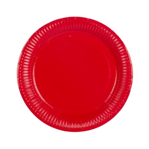 Piatti in carta Party Go rossi conf. 20 pz D.23 cm AK0026