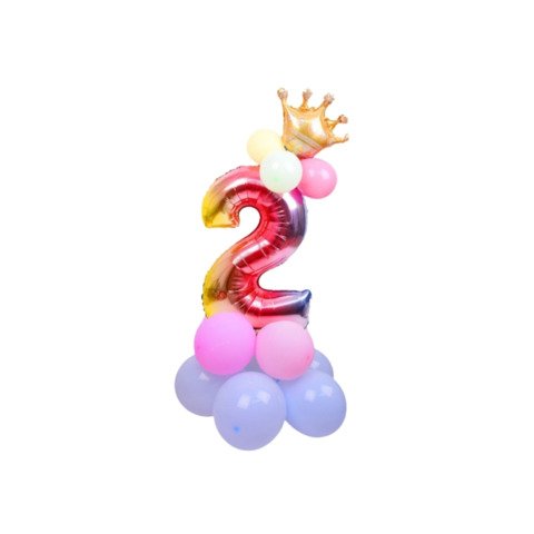 Set palloncini Party Go multicolor indicanti anni/eta’ H.80 cm conf. 15 pz n° 2 – FB0950