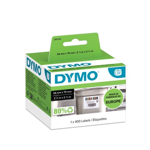 Rotolo 400 etichette DYMO® Label Writer per la conservazione degli alimenti – bianco – 54×70 mm – 2187329