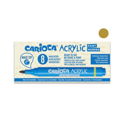 Marcatore acrilico Carioca punta Maxi oro 45296/19