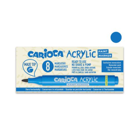 Marcatore acrilico Carioca punta Maxi blu 45296/02