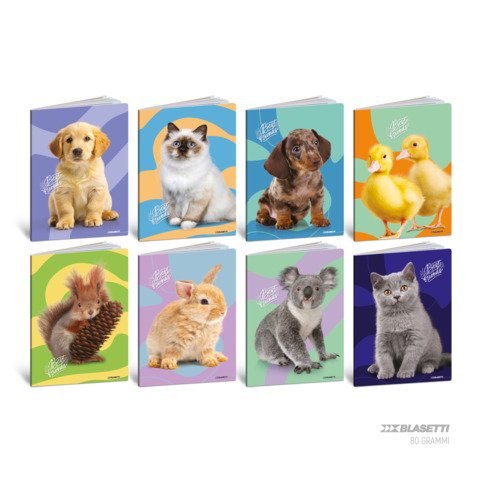 Maxi quaderno Blasetti Best Friends A4 – 80 g/m² – 20+1 ff – 4M – conf. 10 pezzi – – 9217