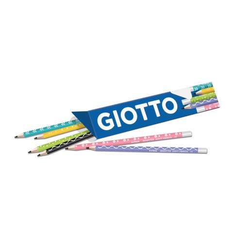 Matita con gommino Giotto Soft Pencil HB in conf. da 12 pezzi – F238400
