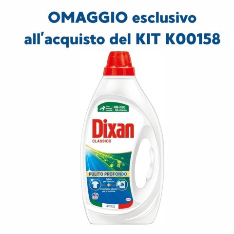 Detersivo liquido per bucato Dixan Classico 19 lavaggi conf. da 6 pezzi in OMAGGIO al KIT K00158 – 2966711