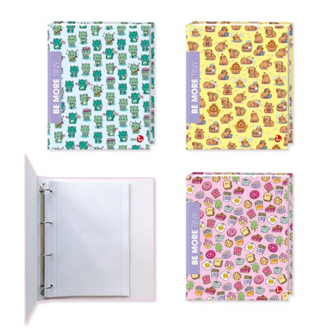 Raccoglitore ad anelli Be More Tiny A4 – 4 anelli 3 cm – conf. 5 pezzi assortiti 0122646