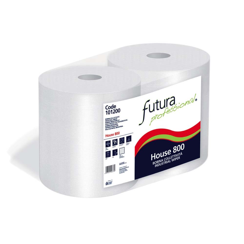 Futura Professional – Rotoloni in pura cellulosa 800 Strappi Cf 2
