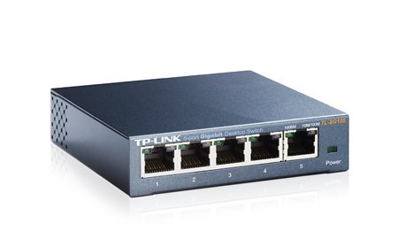SWITCH TP-LINK TL-SG105 5P LAN METAL GIGABIT DESKTOP 10/100/1000Mbps RJ45 CASE METALLO